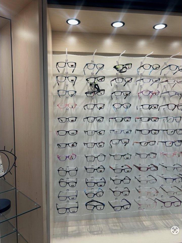 Children's eyeglass frames on display